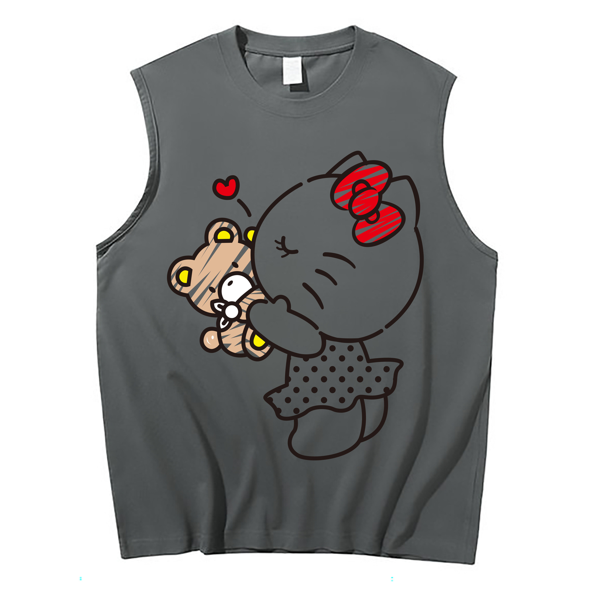 （画像用） Hello Kitty ハローキティ コットン100％タンクトップ（フロントプリント）